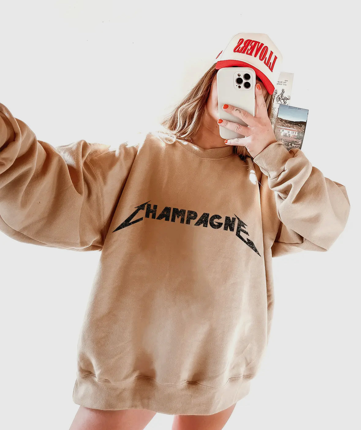 Champagne Metal Crew Neck