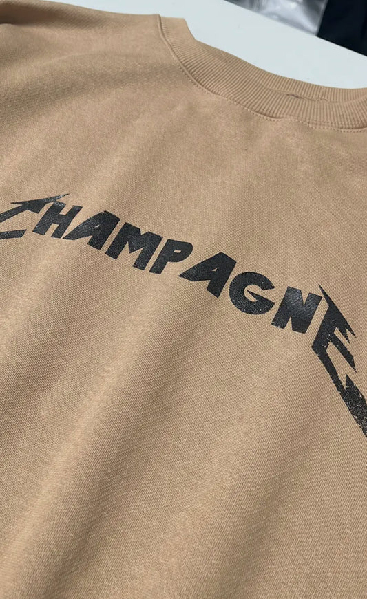 Champagne Metal Crew Neck